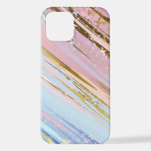 Coque iPhone 12 Arrière - plan rose texturé