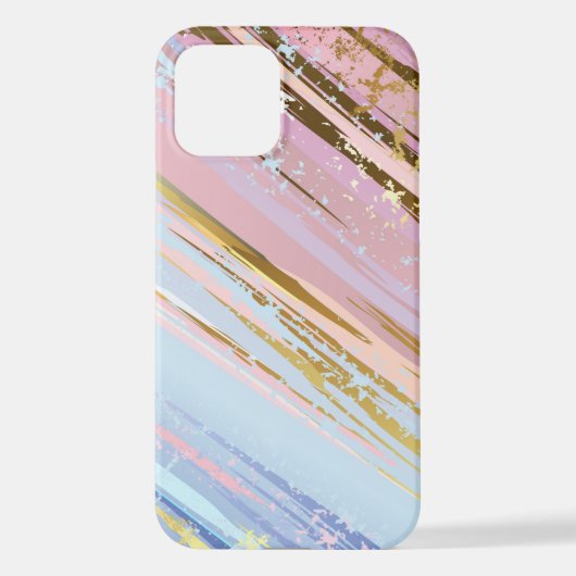 Coque iPhone 12 Arrière - plan rose texturé (Verso)