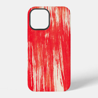 Coque iPhone 12 arrière - plan rouge Abstrait de l'aquarelle