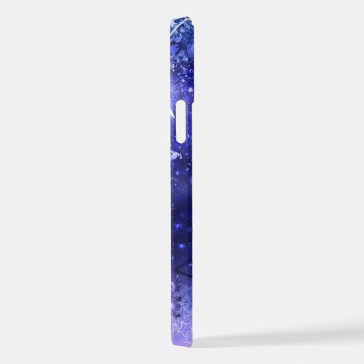 Coque iPhone 12 Arrière - plan spatial avec étoiles (Côté droit)