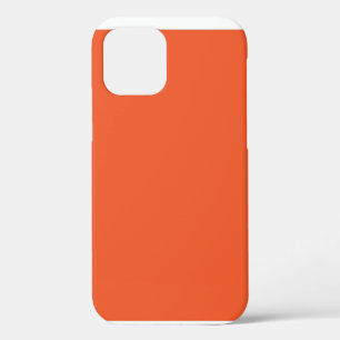 Coque iPhone 12 Arrière-plan uni minimaliste orange vif