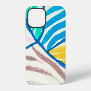 Coque iPhone 12 arrière - plan vintage sans faille avec Exotic tro