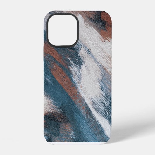 Coque iPhone 12 Art abstrait : Traits de pinceau polyvalents. (Verso)
