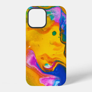 Coque iPhone 12 Art fluide. Fond coloré abstrait, papier peint
