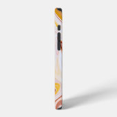 Coque iPhone 12 Art fluide : texture abstraite irisée. (Côté gauche)