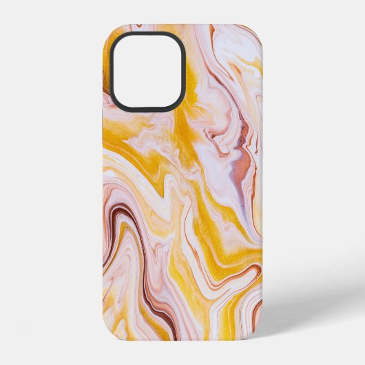 Coque iPhone 12 Art fluide : texture abstraite irisée. (Verso)
