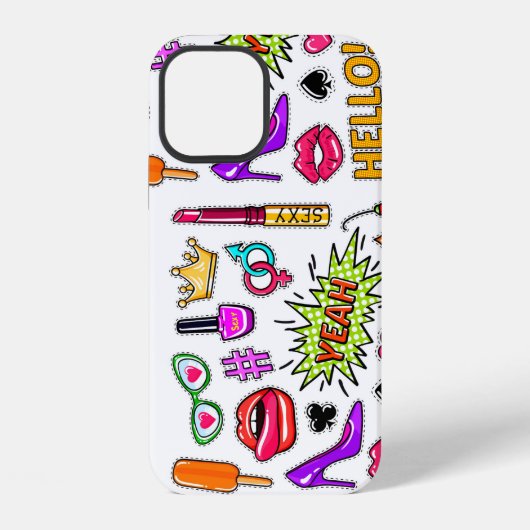 Coque iPhone 12 "Autocollants tendance (Verso)