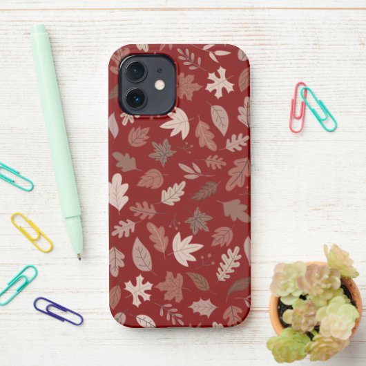 Coque iPhone 12 Automne et automne esthétique (Sur le bureau)