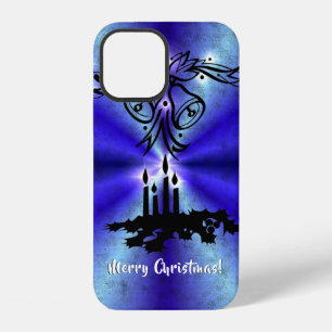 Coque iPhone 12 Avent, Artdeco de Noël sur Blue Green Rainbow