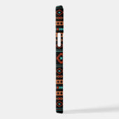 Coque iPhone 12 Aztec Rusts Turquoise Noir Motifs mélangés Motif (Côté droit)
