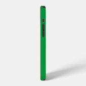 Coque iPhone 12 Balle de golf verte avec monogramme de nom de golf (Côté gauche)