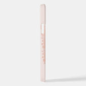 Coque iPhone 12 Ballerina Ballet Silhouette sur Aquarelle rose (Côté droit)