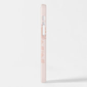 Coque iPhone 12 Ballerina Ballet Silhouette sur Aquarelle rose (Côté gauche)