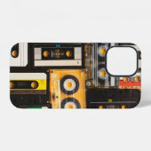 Coque iPhone 12 Bande audio rétro (Verso Horizontal)