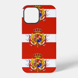 Coque iPhone 12 Bannière blanche rouge Grand-Duché de Toscane