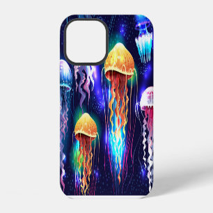 Coque iPhone 12 Bannière horizontale de méduse sous-marine