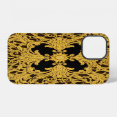 Coque iPhone 12 Baroque Léopardé, Impression Animale Ornée (Verso Horizontal)