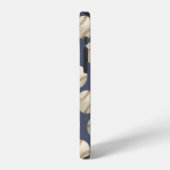 Coque iPhone 12 Baseballs softballs motif monogrammés style usé (Côté gauche)