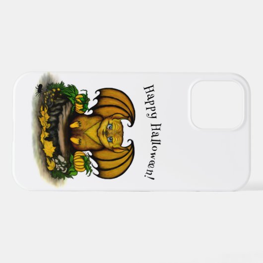 Coque iPhone 12 Bat d'Halloween mignonne (Verso Horizontal)