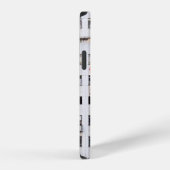 COQUE iPhone 12 BÂTIMENT MULTIPLEX GRIS AVEC ÉCRITURE ORIENTALE RO (Côté droit)