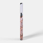 COQUE iPhone 12 BÂTIMENTS BLANCS ET ROSES (Côté droit)