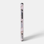 COQUE iPhone 12 BÂTIMENTS BLANCS ET ROSES (Côté gauche)