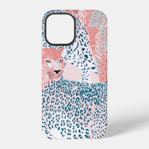 Coque iPhone 12 Beau art Leopard sans couture motif, abstrait un