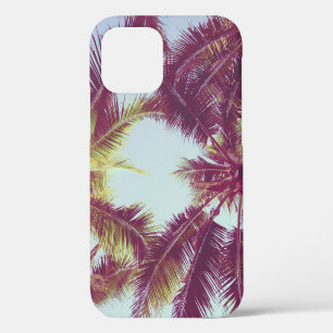Coque iPhone 12 Beau palmier tropical autour de l'océan