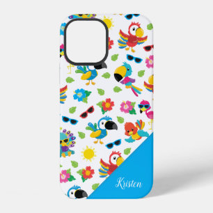Coque iPhone 12 Beaux oiseaux tropicaux Motif de paradis coloré