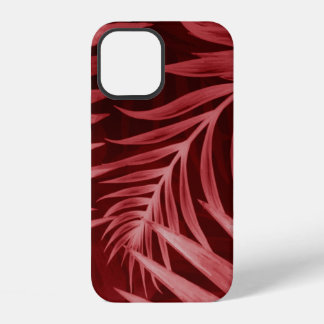Coque iPhone 12 Belle couleur abstraite rose et rouge fleurs sur b