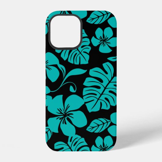 COQUE iPhone 12 BIKINI ROSE (NOIR/TURQUOISE) (Verso)