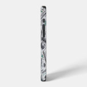 Coque iPhone 12 Billets de 100 dollars en arrière-plan. (Côté gauche)