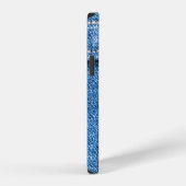 Coque iPhone 12 Bleu Denim : Texture de Jeans Classique. (Côté droit)