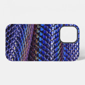 Coque iPhone 12 Bleu et pourpre (Verso Horizontal)