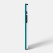 Coque iPhone 12 Bleu et vert Retro Stripe Nom du script mignon (Côté gauche)