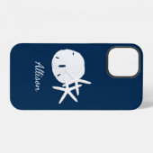 Coque iPhone 12 Bleu marine côtier (Verso Horizontal)