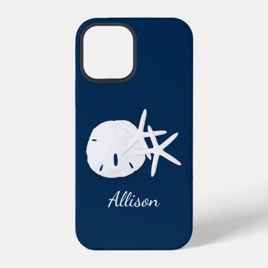 Coque iPhone 12 Bleu marine côtier (Verso)