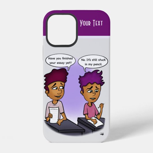 Coque iPhone 12 Bloqué dans un crayon flexible (Verso)