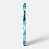 Coque iPhone 12 Blue Hearts Tie Dye (Côté gauche)