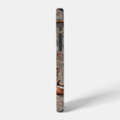 Coque iPhone 12 Bois brun (Côté gauche)
