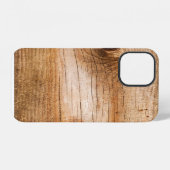 Coque iPhone 12 Bois de sapin naturel : surface texturée (Verso Horizontal)