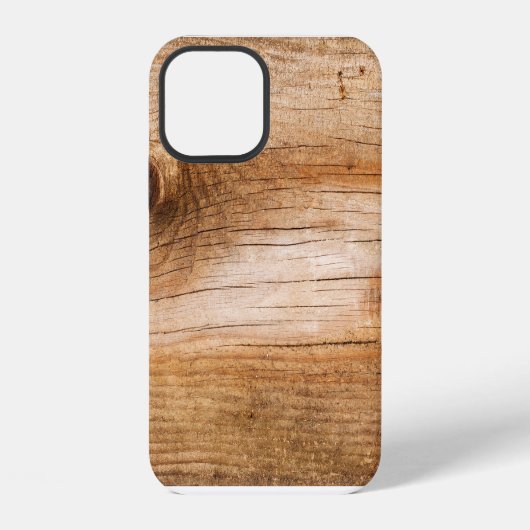 Coque iPhone 12 Bois de sapin naturel : surface texturée (Verso)