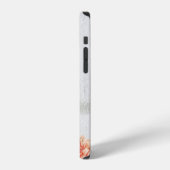 Coque iPhone 12 Bois rustique rose floral personnalisé script (Côté gauche)