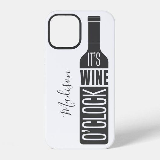 Coque iPhone 12 Boîtes téléphoniques de devis de vin de nom person (Verso)