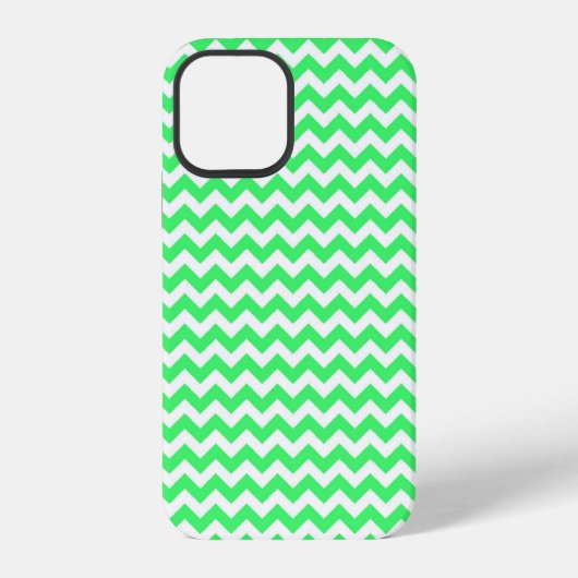 Coque iPhone 12 Boîtier iPhone Case-Mate Chevron Zig Zag Vert Citr (Verso)