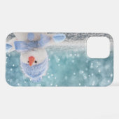 Coque iPhone 12 Bonhomme de neige (Verso Horizontal)