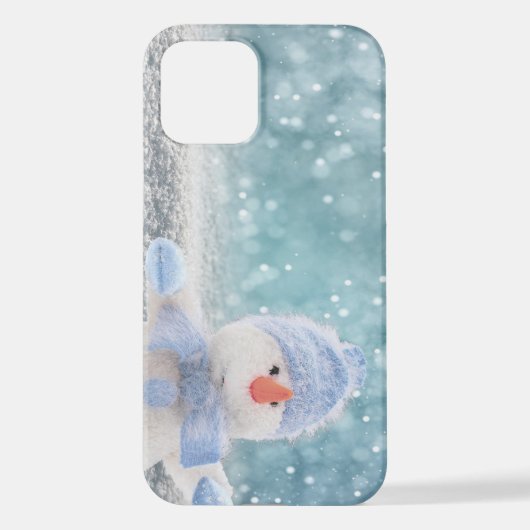 Coque iPhone 12 Bonhomme de neige (Verso)