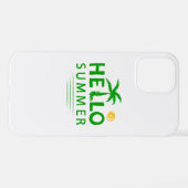 Coque iPhone 12 Bonjour été (Verso Horizontal)