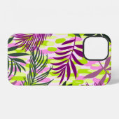 Coque iPhone 12 Botanical seamless pattern mixed with geometric sh (Verso Horizontal)
