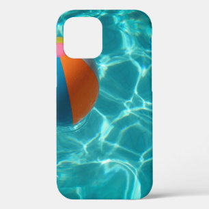 Coque iPhone 12 Boule de plage blanche et multicolore